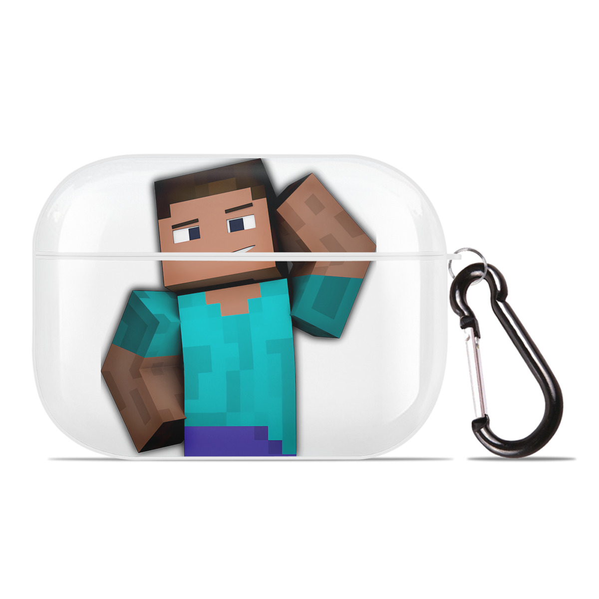 （画像用） マインクラフト ブロックの世界 Minecraft MC Block world 【AirPods Pro用】ハードシェル保護ケース 耐衝撃・防指紋・カラビナ付き商品仕様