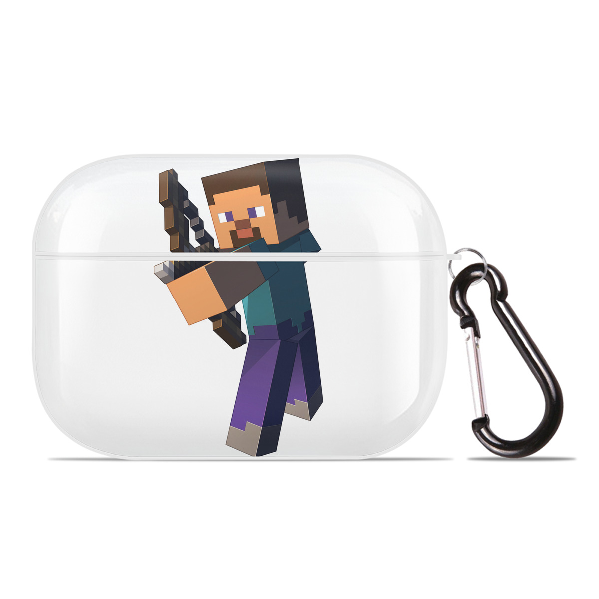（画像用） マインクラフト ブロックの世界 Minecraft MC Block world 【AirPods Pro用】ハードシェル保護ケース 耐衝撃・防指紋・カラビナ付き商品仕様