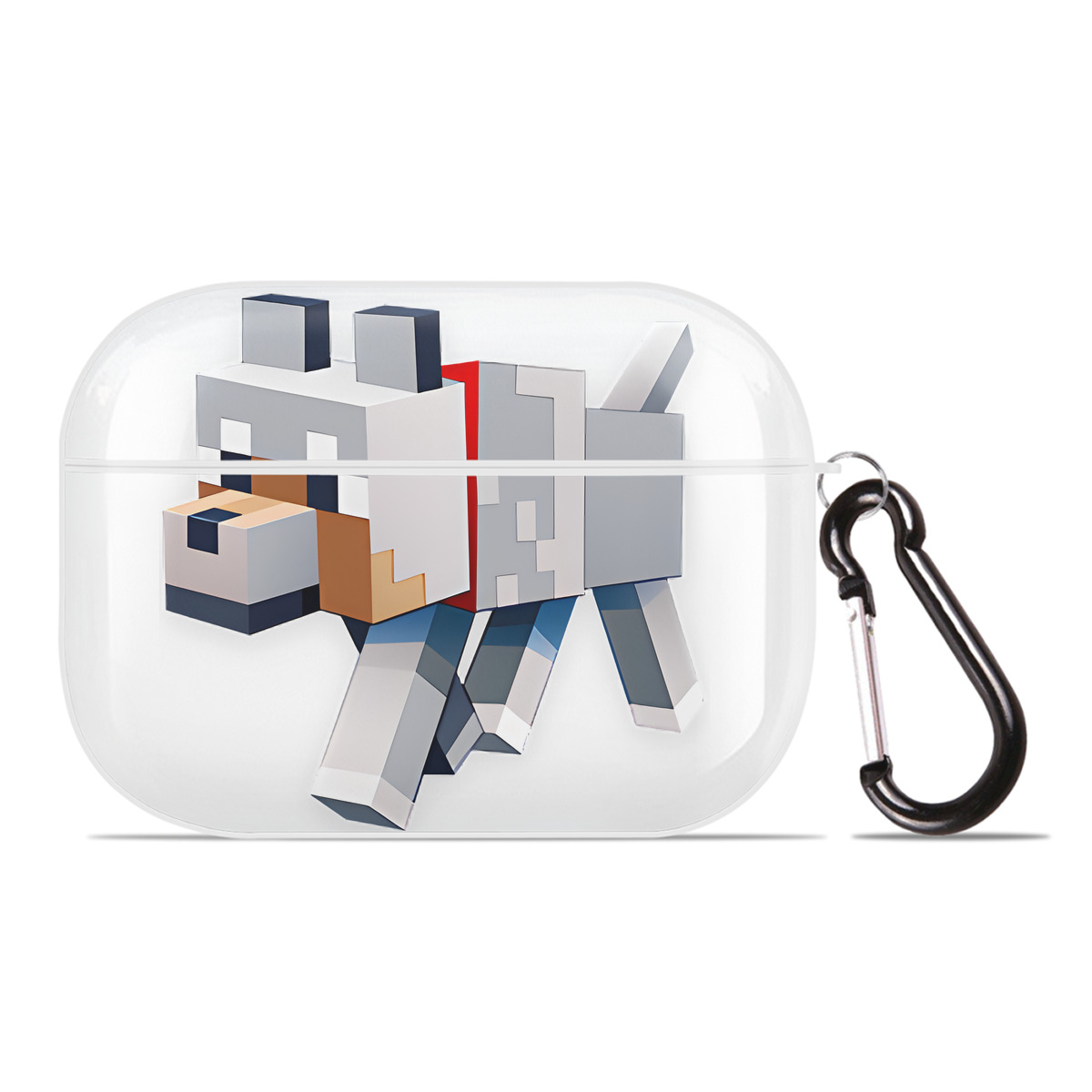 （画像用） マインクラフト ブロックの世界 Minecraft MC Block world 【AirPods Pro用】ハードシェル保護ケース 耐衝撃・防指紋・カラビナ付き商品仕様
