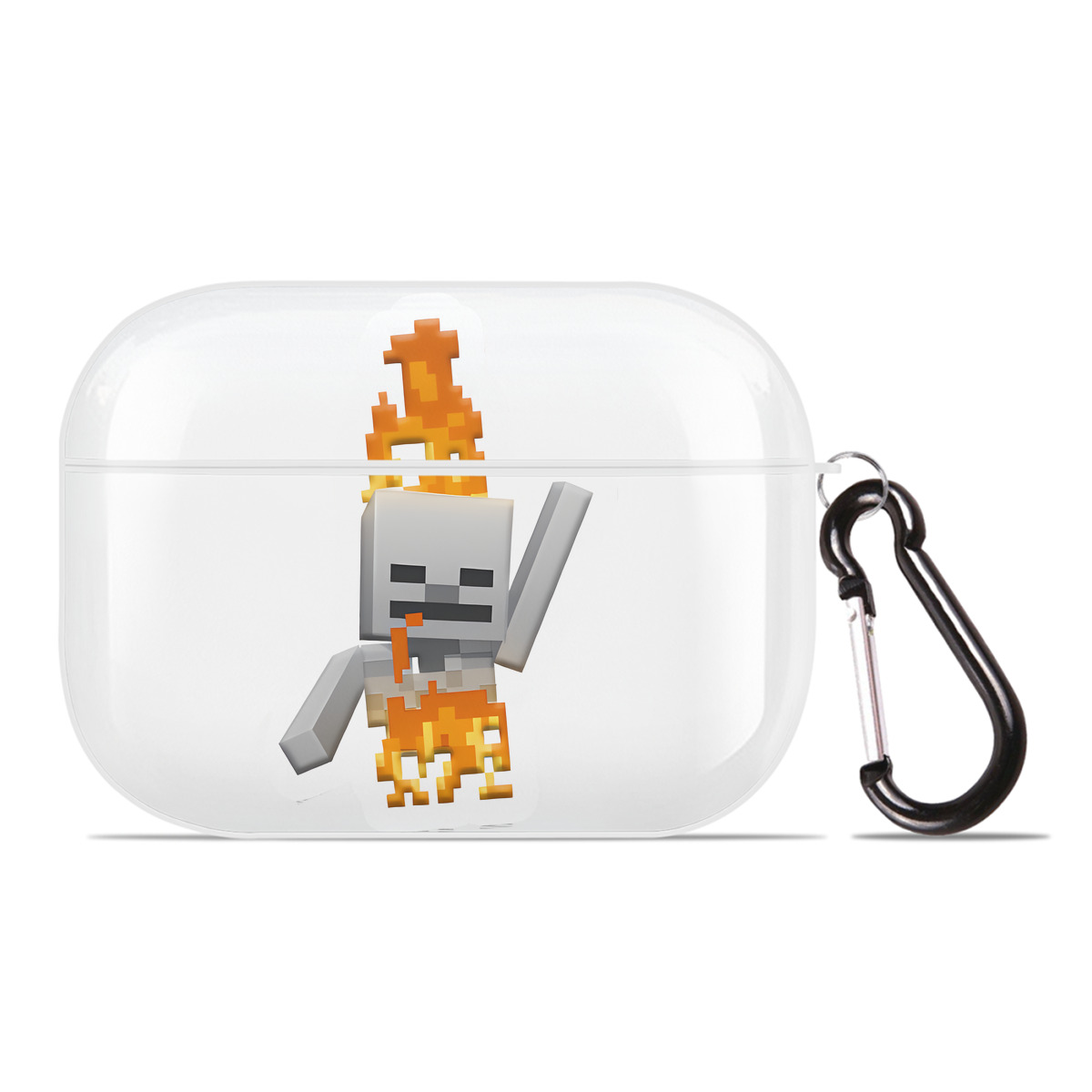 （画像用） マインクラフト ブロックの世界 Minecraft MC Block world 【AirPods Pro用】ハードシェル保護ケース 耐衝撃・防指紋・カラビナ付き商品仕様