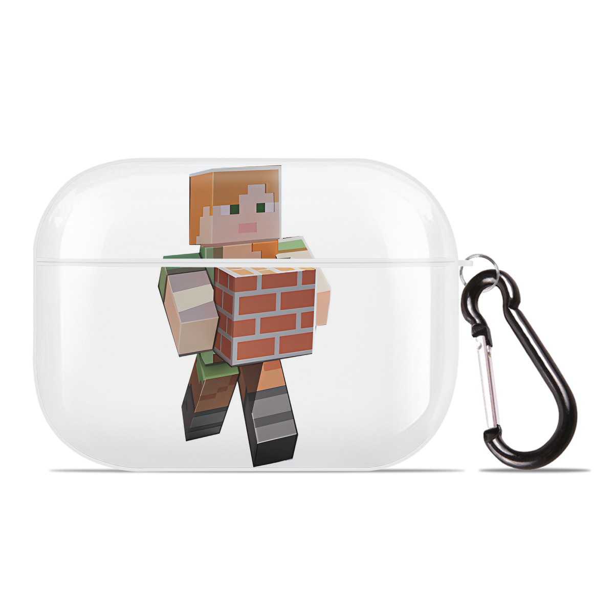 （画像用） マインクラフト ブロックの世界 Minecraft MC Block world 【AirPods Pro用】ハードシェル保護ケース 耐衝撃・防指紋・カラビナ付き商品仕様