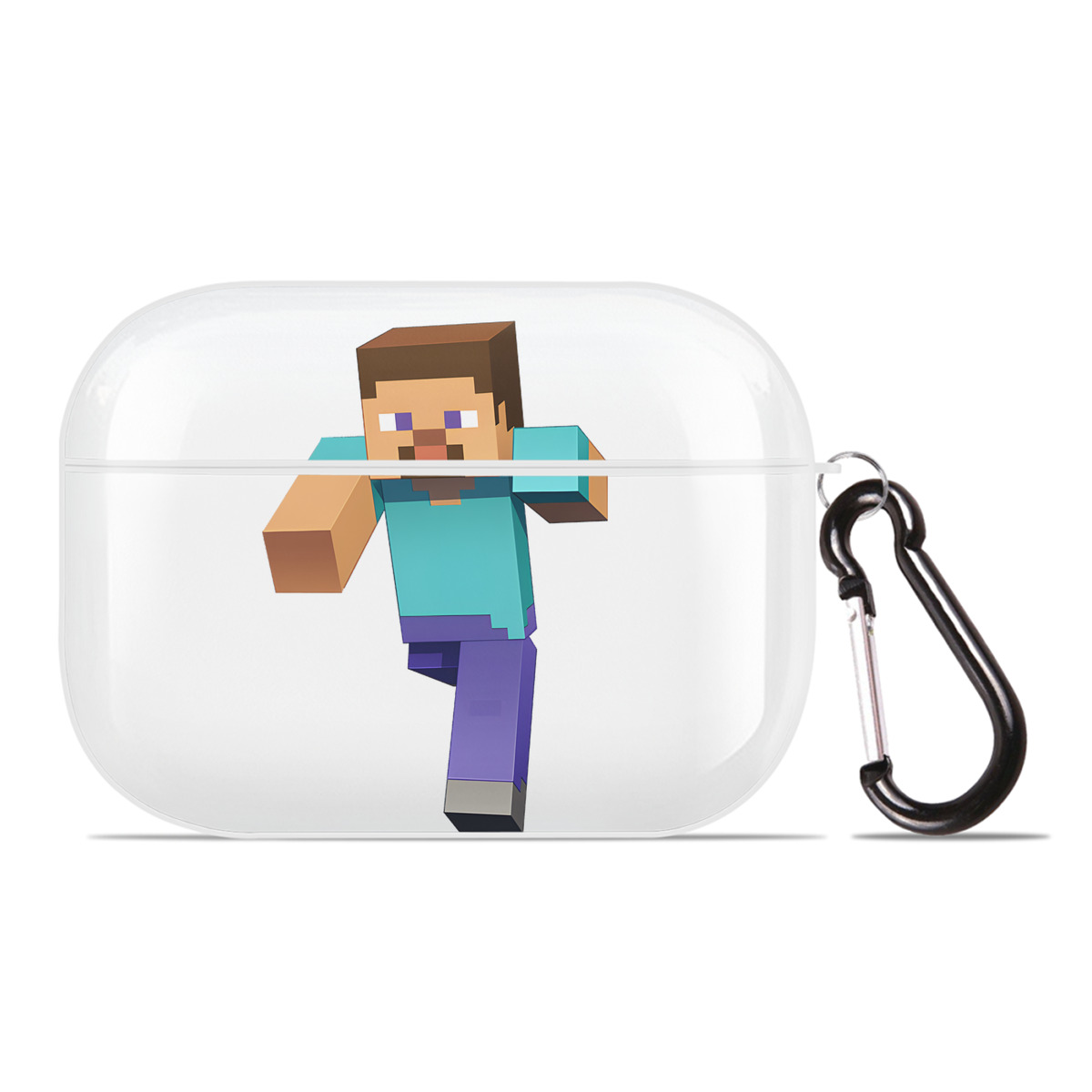 （画像用） マインクラフト ブロックの世界 Minecraft MC Block world 【AirPods Pro用】ハードシェル保護ケース 耐衝撃・防指紋・カラビナ付き商品仕様
