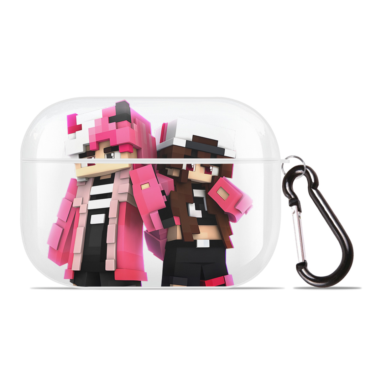 （画像用） マインクラフト ブロックの世界 Minecraft MC Block world 【AirPods Pro用】ハードシェル保護ケース 耐衝撃・防指紋・カラビナ付き商品仕様
