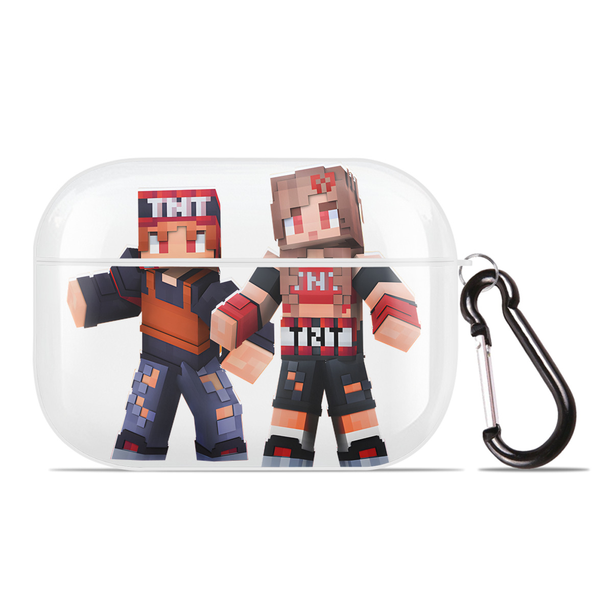 （画像用） マインクラフト ブロックの世界 Minecraft MC Block world 【AirPods Pro用】ハードシェル保護ケース 耐衝撃・防指紋・カラビナ付き商品仕様