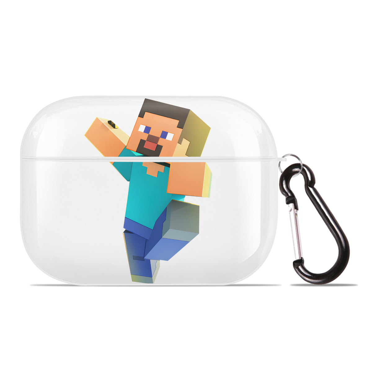 （画像用） マインクラフト ブロックの世界 Minecraft MC Block world 【AirPods Pro用】ハードシェル保護ケース 耐衝撃・防指紋・カラビナ付き商品仕様