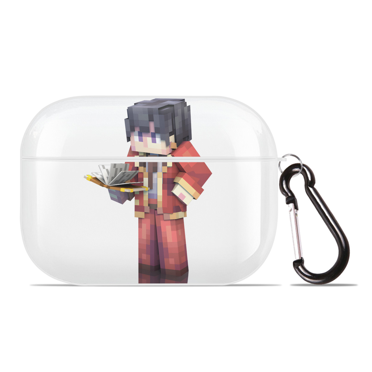 （画像用） マインクラフト ブロックの世界 Minecraft MC Block world 【AirPods Pro用】ハードシェル保護ケース 耐衝撃・防指紋・カラビナ付き商品仕様