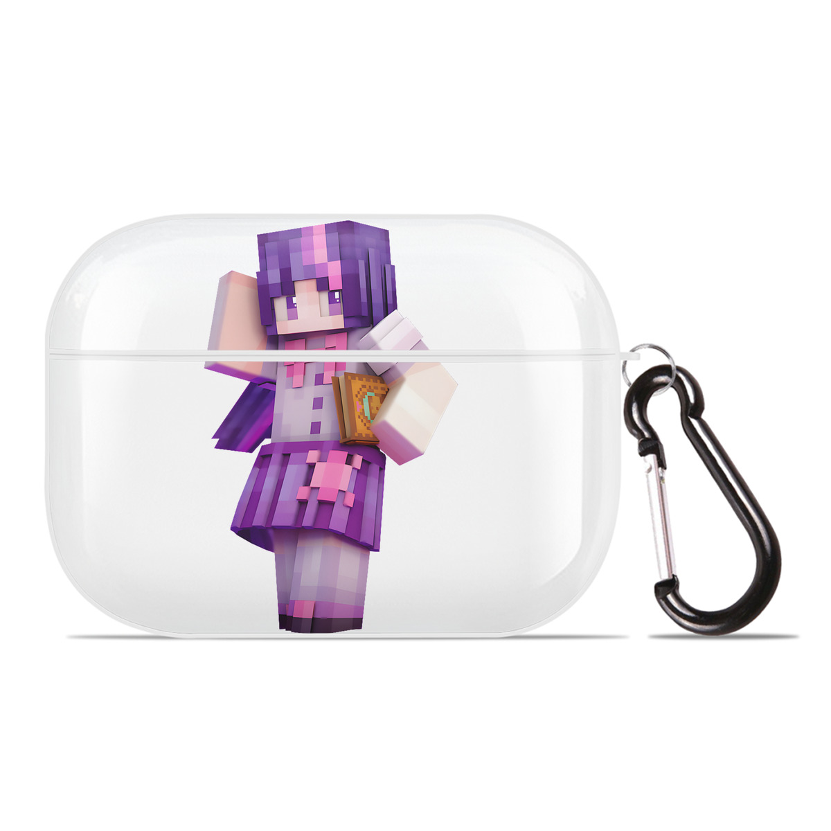 （画像用） マインクラフト ブロックの世界 Minecraft MC Block world 【AirPods Pro用】ハードシェル保護ケース 耐衝撃・防指紋・カラビナ付き商品仕様
