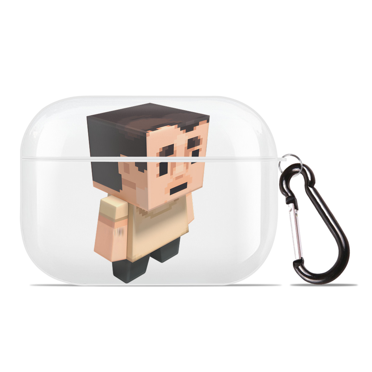 （画像用） マインクラフト ブロックの世界 Minecraft MC Block world 【AirPods Pro用】ハードシェル保護ケース 耐衝撃・防指紋・カラビナ付き商品仕様