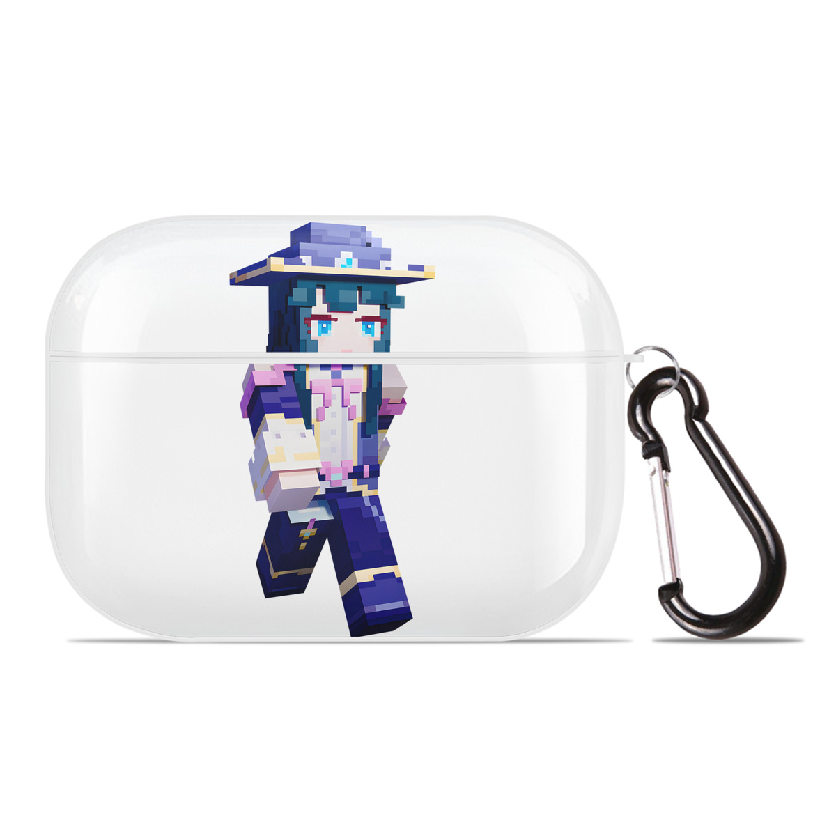 （画像用） マインクラフト ブロックの世界 Minecraft MC Block world 【AirPods Pro用】ハードシェル保護ケース 耐衝撃・防指紋・カラビナ付き商品仕様