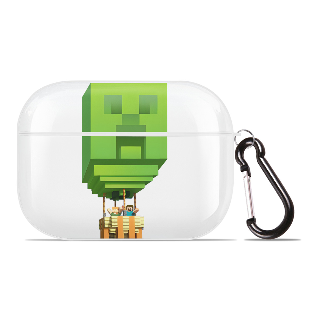（画像用） マインクラフト ブロックの世界 Minecraft MC Block world 【AirPods Pro用】ハードシェル保護ケース 耐衝撃・防指紋・カラビナ付き商品仕様