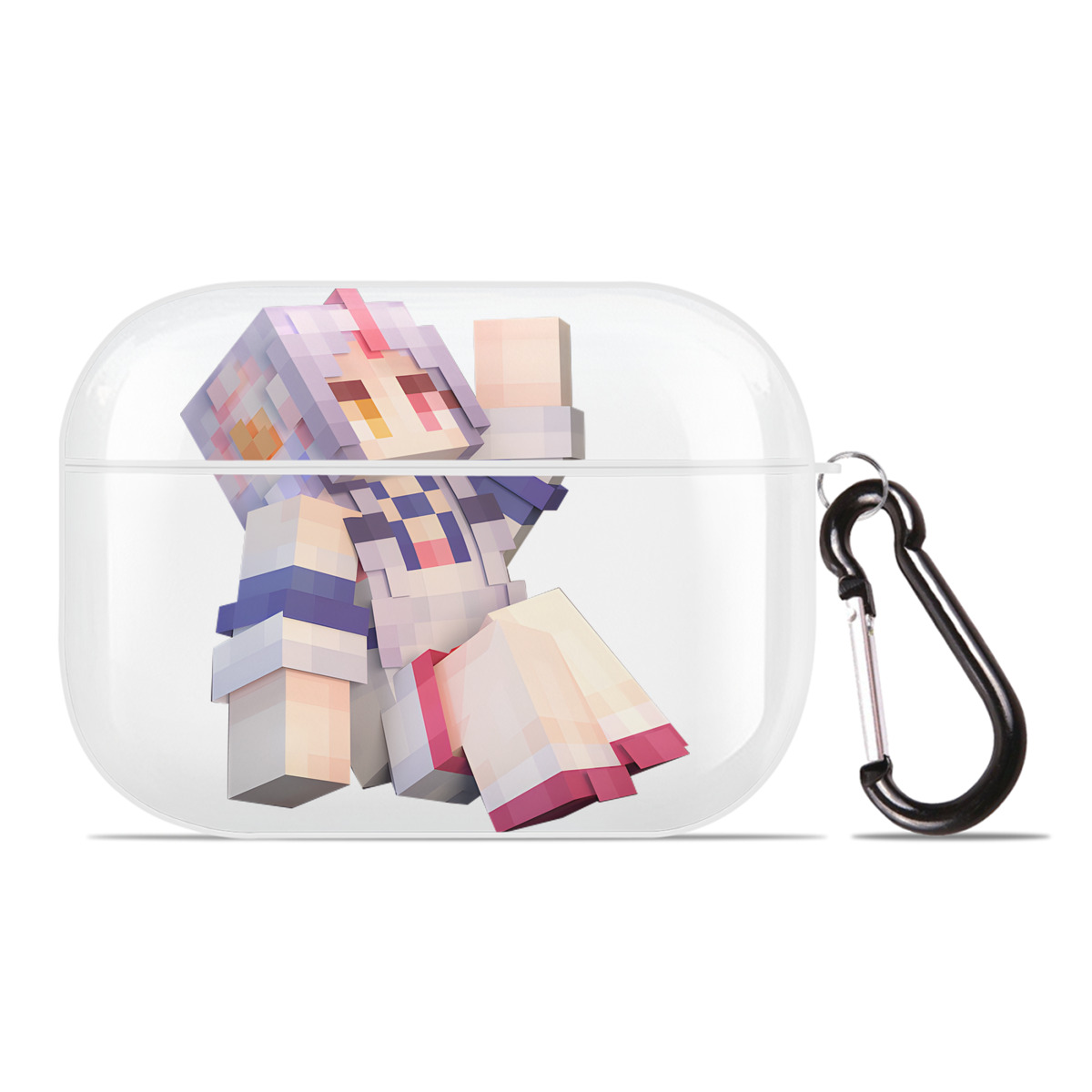 （画像用） マインクラフト ブロックの世界 Minecraft MC Block world 【AirPods Pro用】ハードシェル保護ケース 耐衝撃・防指紋・カラビナ付き商品仕様