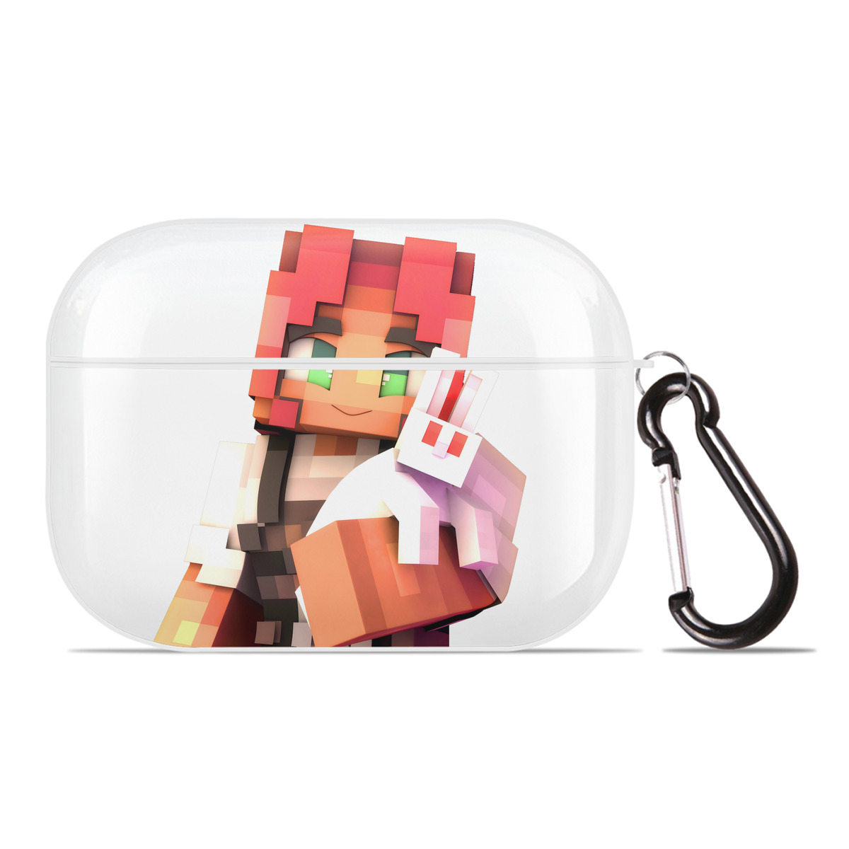 （画像用） マインクラフト ブロックの世界 Minecraft MC Block world 【AirPods Pro用】ハードシェル保護ケース 耐衝撃・防指紋・カラビナ付き商品仕様