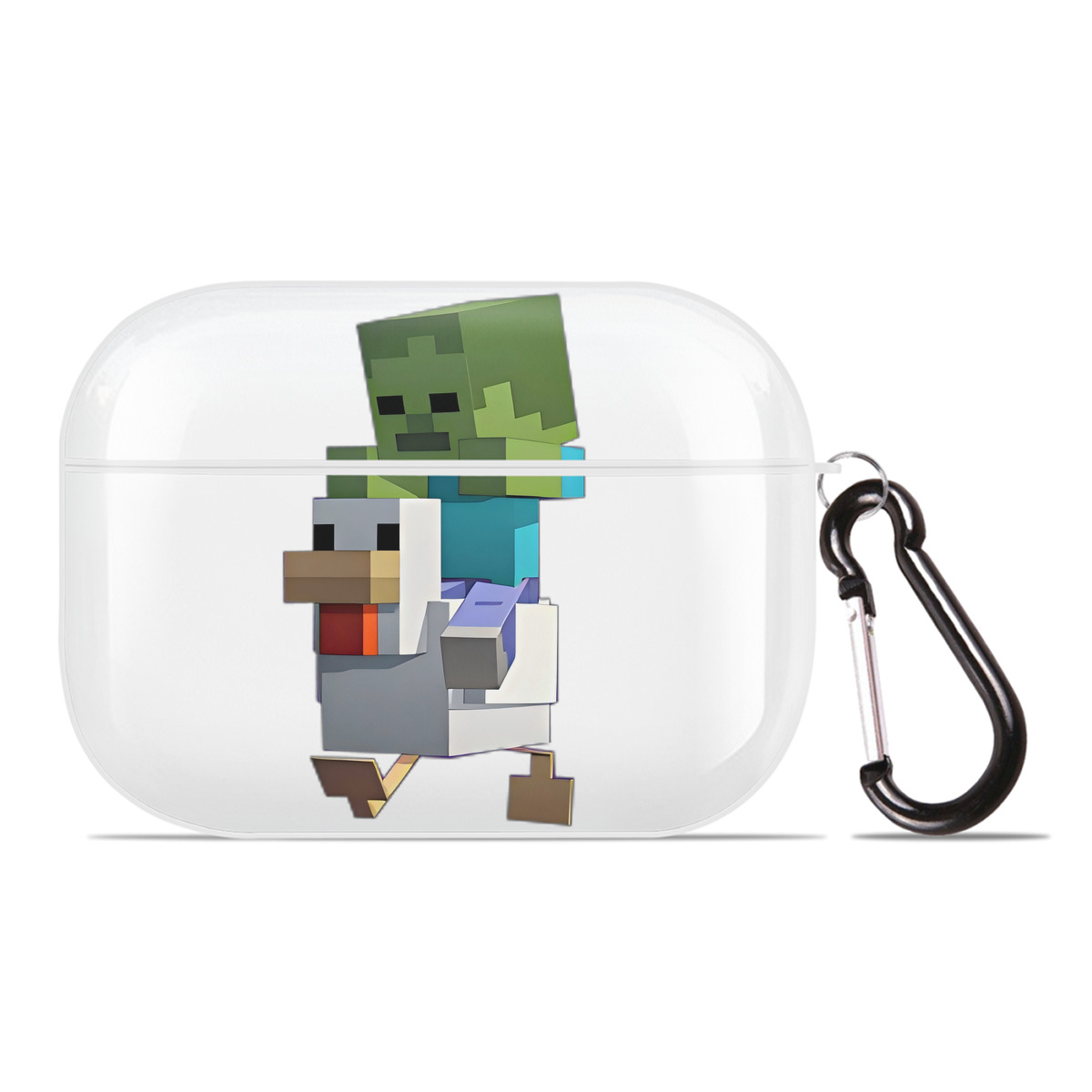 （画像用） マインクラフト ブロックの世界 Minecraft MC Block world 【AirPods Pro用】ハードシェル保護ケース 耐衝撃・防指紋・カラビナ付き商品仕様