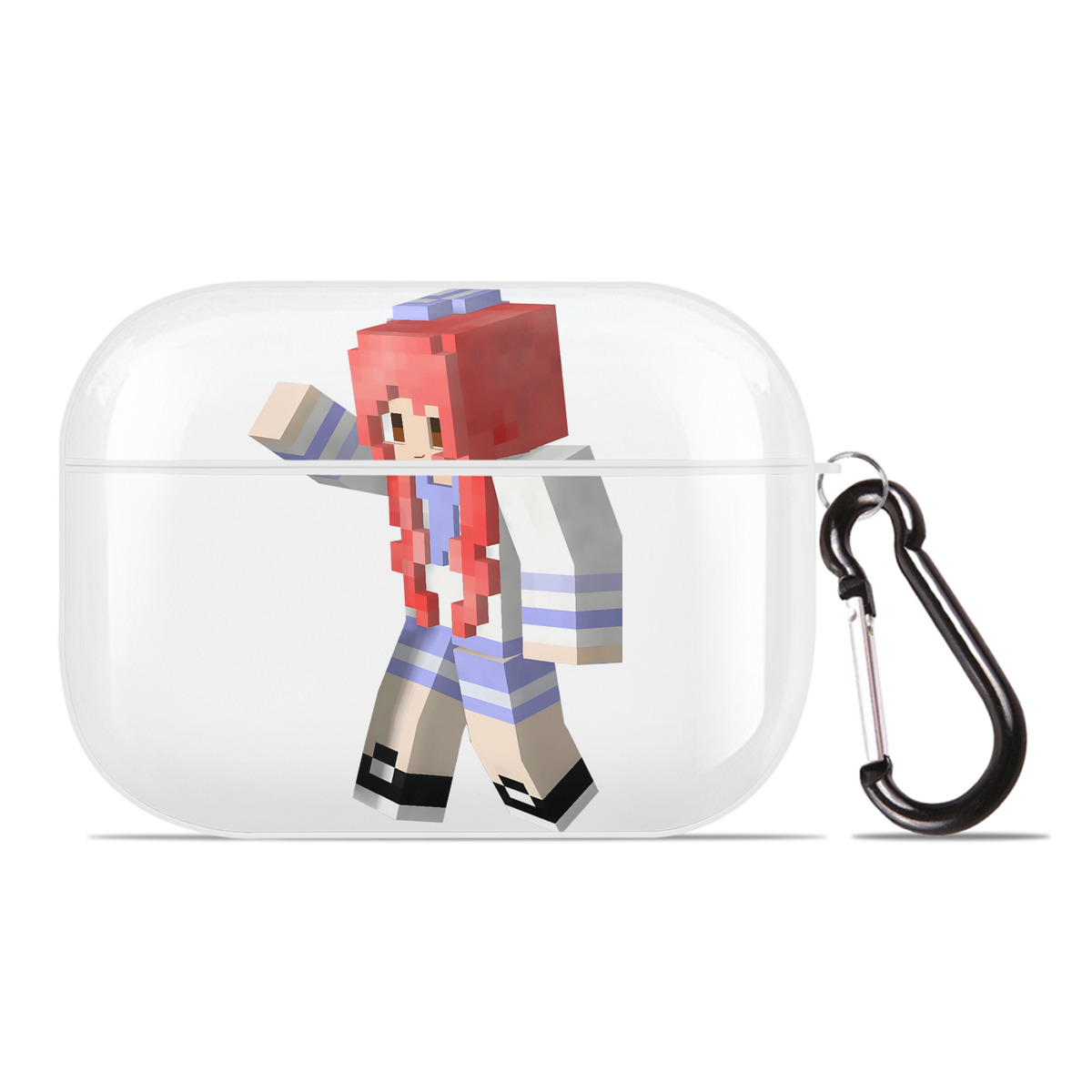 （画像用） マインクラフト ブロックの世界 Minecraft MC Block world 【AirPods Pro用】ハードシェル保護ケース 耐衝撃・防指紋・カラビナ付き商品仕様