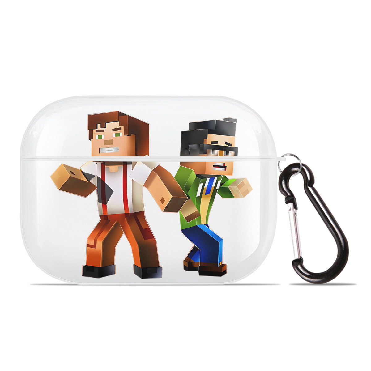 （画像用） マインクラフト ブロックの世界 Minecraft MC Block world 【AirPods Pro用】ハードシェル保護ケース 耐衝撃・防指紋・カラビナ付き商品仕様