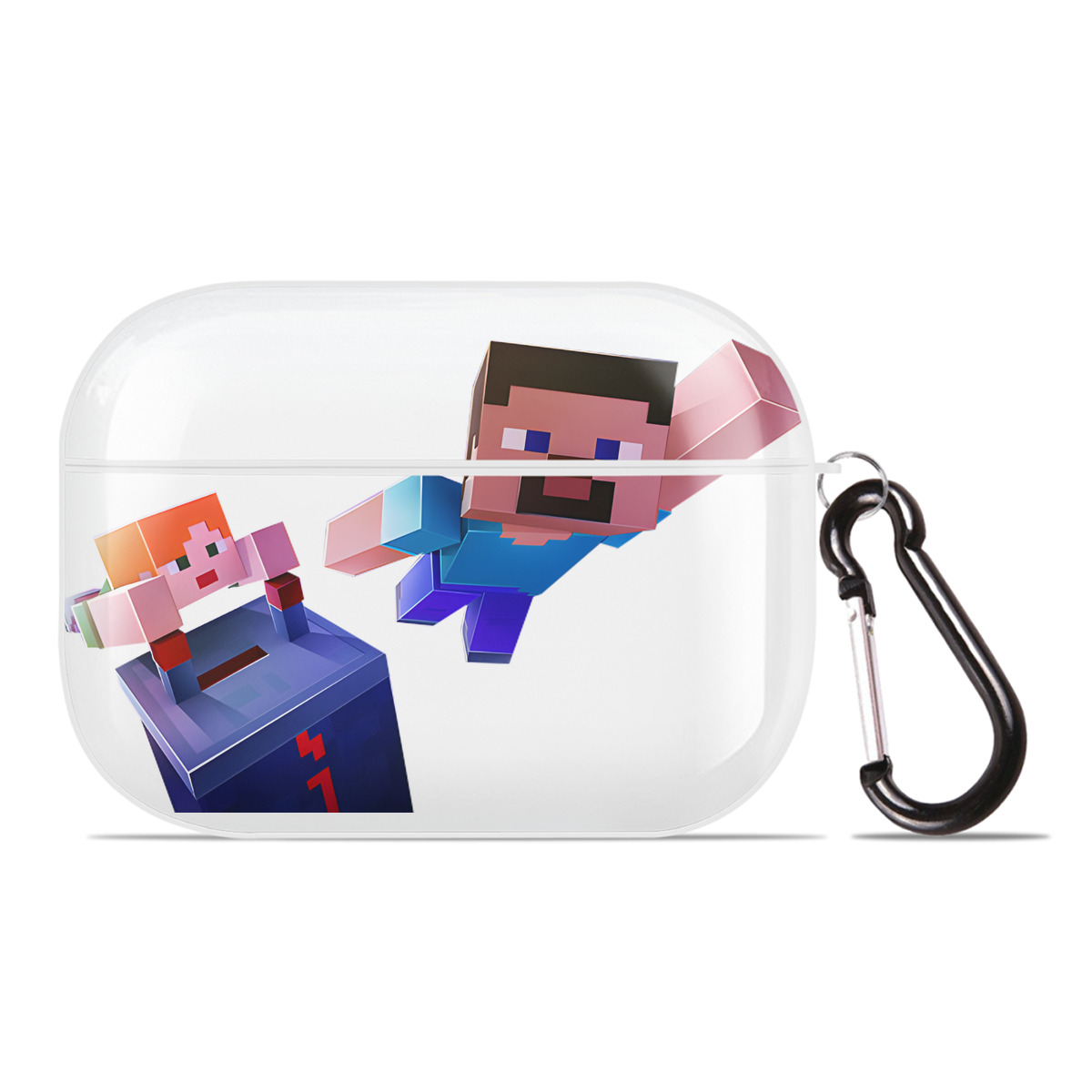 （画像用） マインクラフト ブロックの世界 Minecraft MC Block world 【AirPods Pro用】ハードシェル保護ケース 耐衝撃・防指紋・カラビナ付き商品仕様