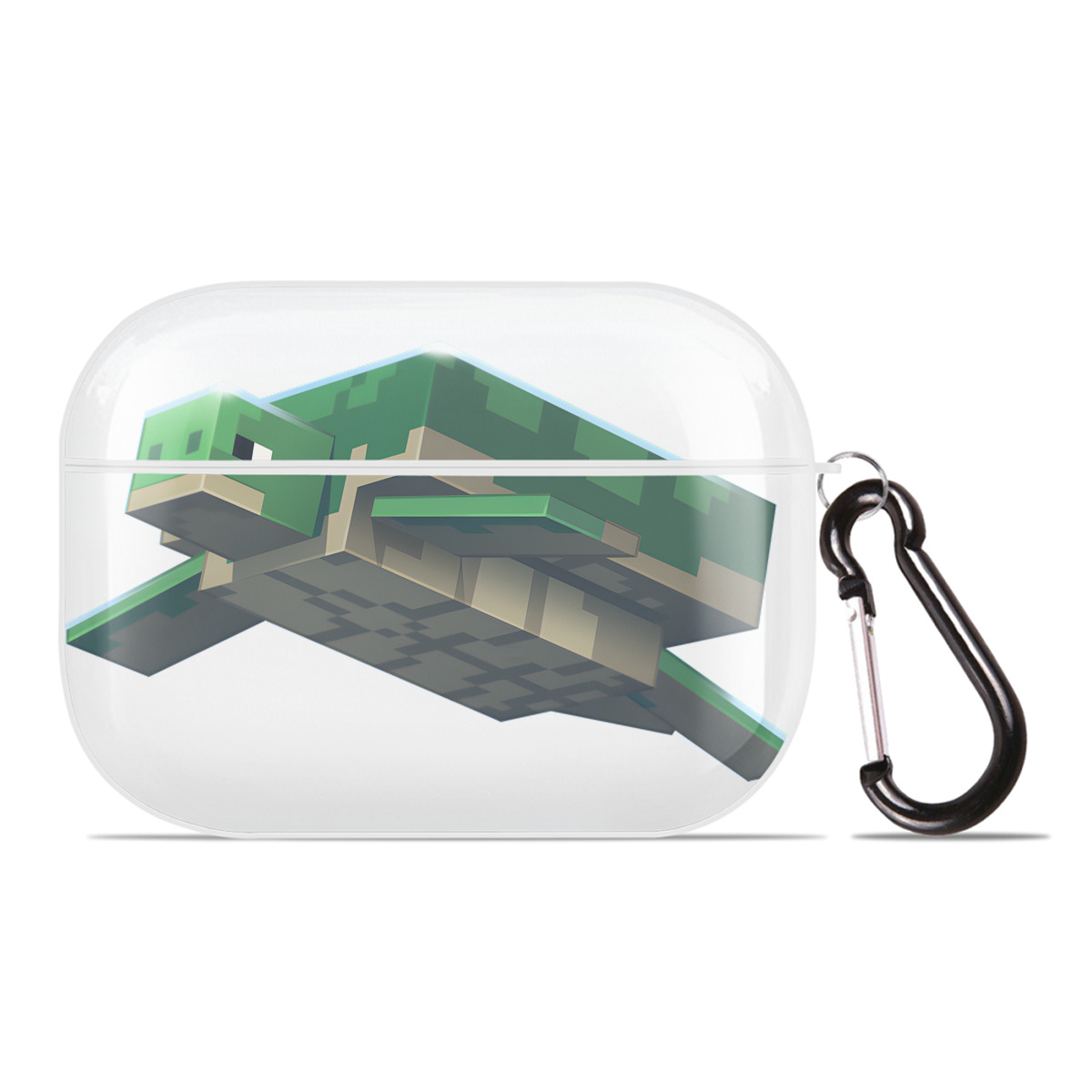 （画像用） マインクラフト ブロックの世界 Minecraft MC Block world 【AirPods Pro用】ハードシェル保護ケース 耐衝撃・防指紋・カラビナ付き商品仕様