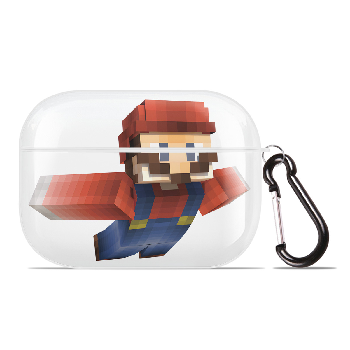 （画像用） マインクラフト ブロックの世界 Minecraft MC Block world 【AirPods Pro用】ハードシェル保護ケース 耐衝撃・防指紋・カラビナ付き商品仕様