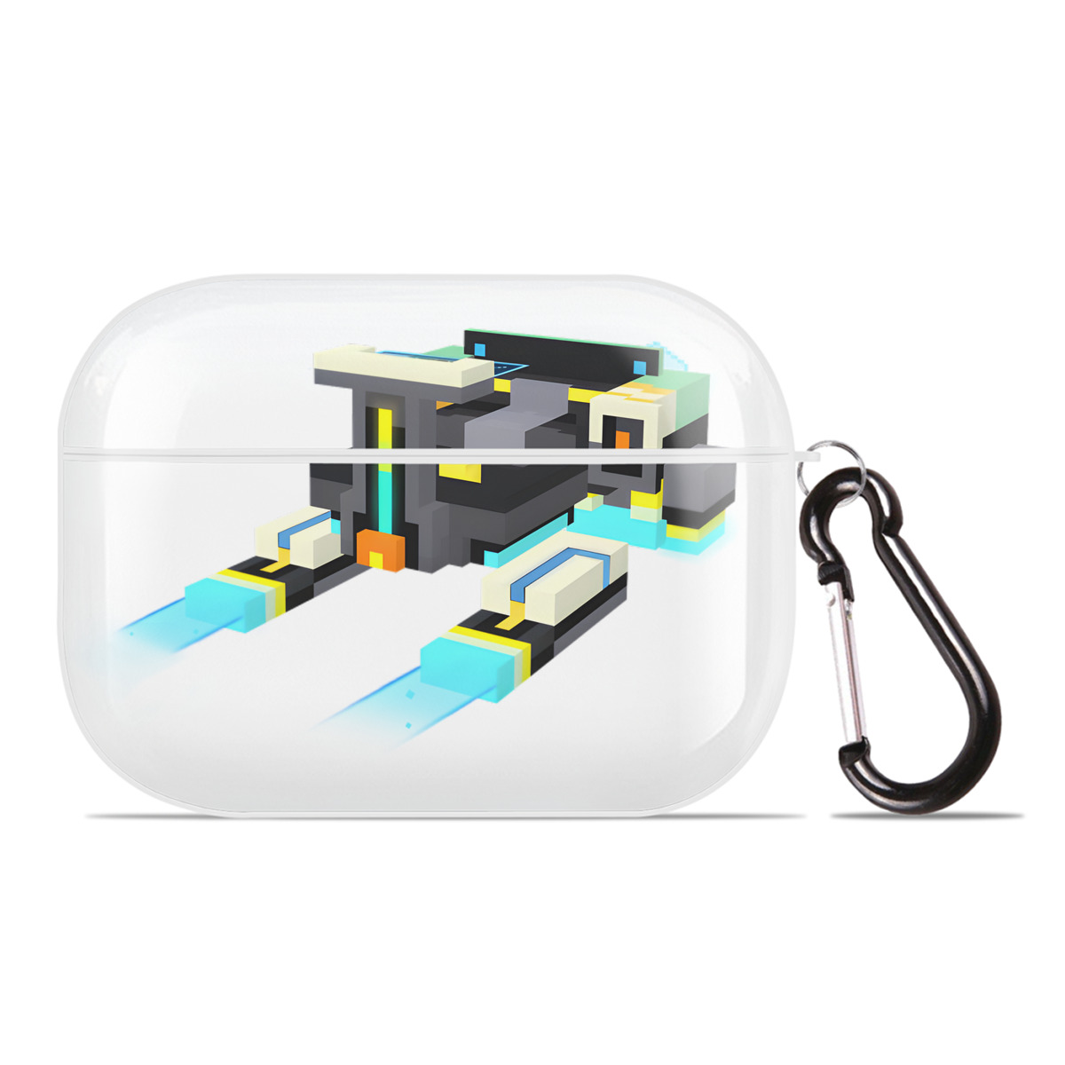 （画像用） マインクラフト ブロックの世界 Minecraft MC Block world 【AirPods Pro用】ハードシェル保護ケース 耐衝撃・防指紋・カラビナ付き商品仕様