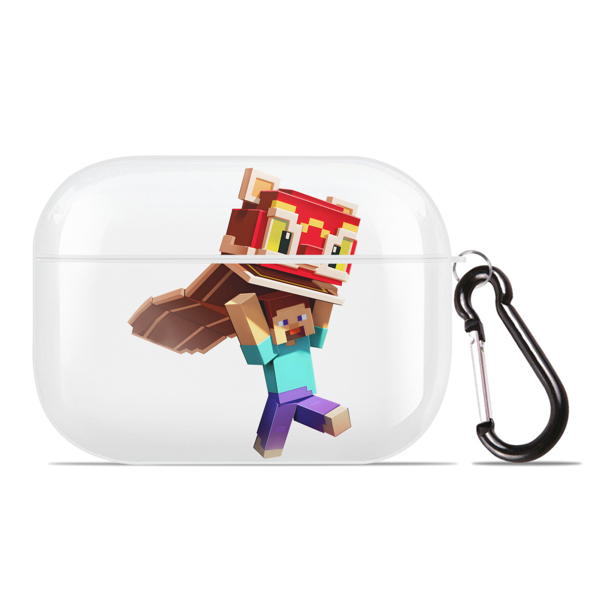 （画像用） マインクラフト ブロックの世界 Minecraft MC Block world 【AirPods Pro用】ハードシェル保護ケース 耐衝撃・防指紋・カラビナ付き商品仕様