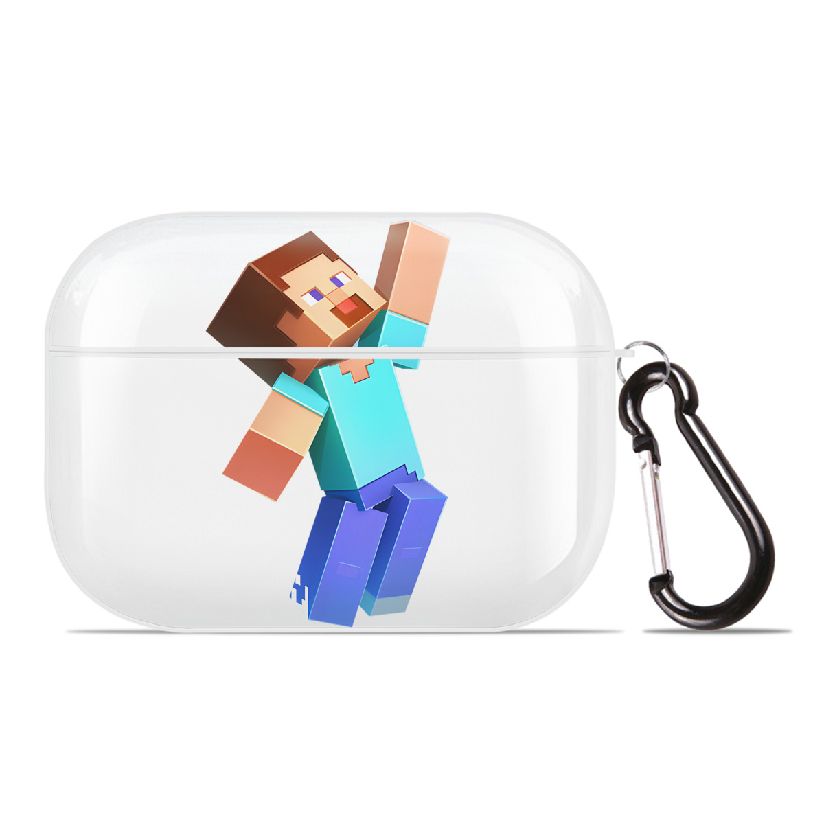 （画像用） マインクラフト ブロックの世界 Minecraft MC Block world 【AirPods Pro用】ハードシェル保護ケース 耐衝撃・防指紋・カラビナ付き商品仕様