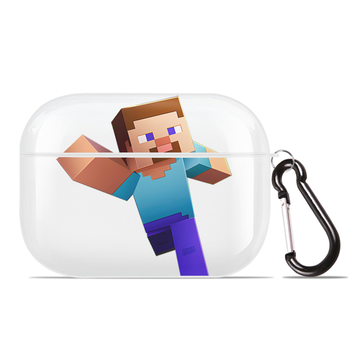 （画像用） マインクラフト ブロックの世界 Minecraft MC Block world 【AirPods Pro用】ハードシェル保護ケース 耐衝撃・防指紋・カラビナ付き商品仕様