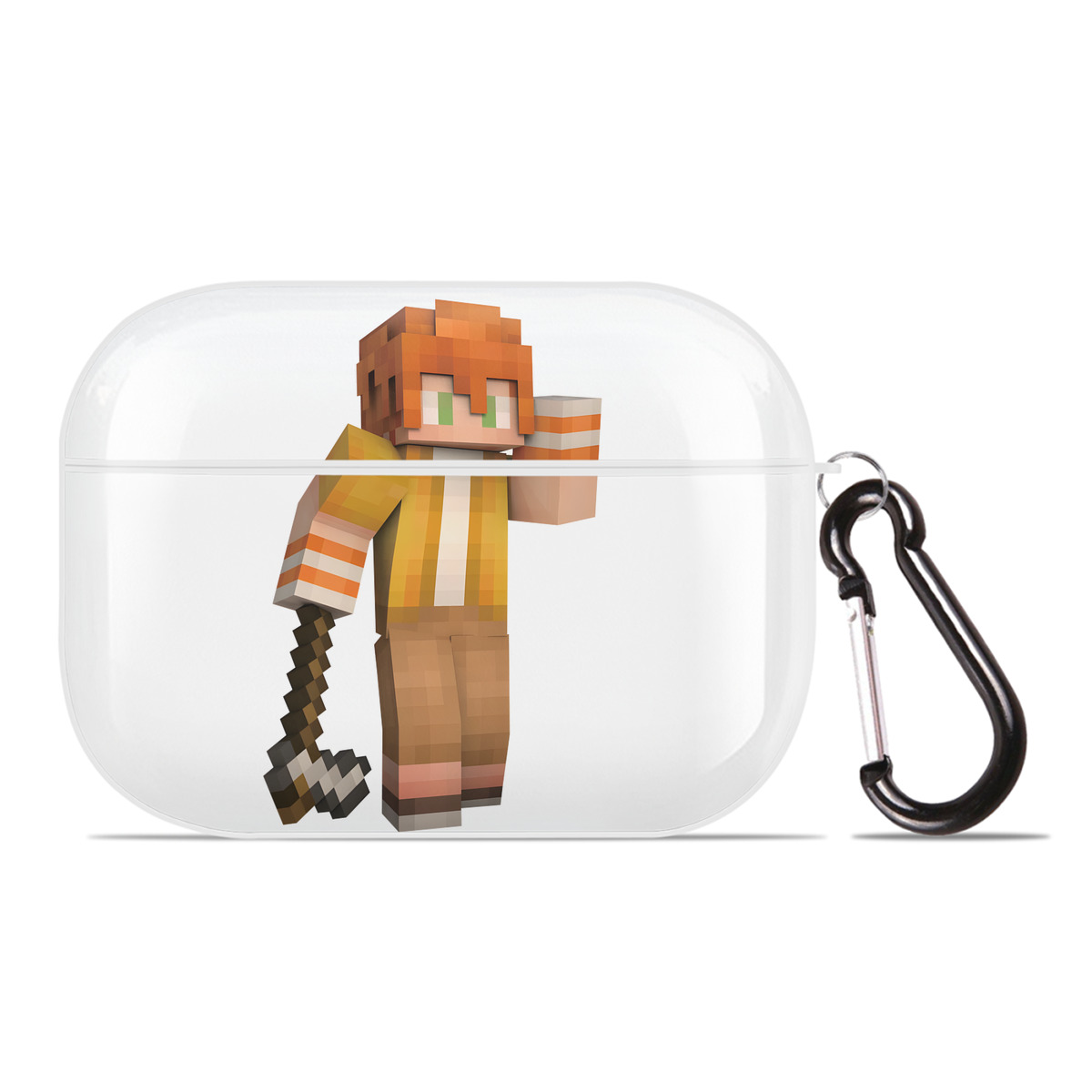 （画像用） マインクラフト ブロックの世界 Minecraft MC Block world 【AirPods Pro用】ハードシェル保護ケース 耐衝撃・防指紋・カラビナ付き商品仕様