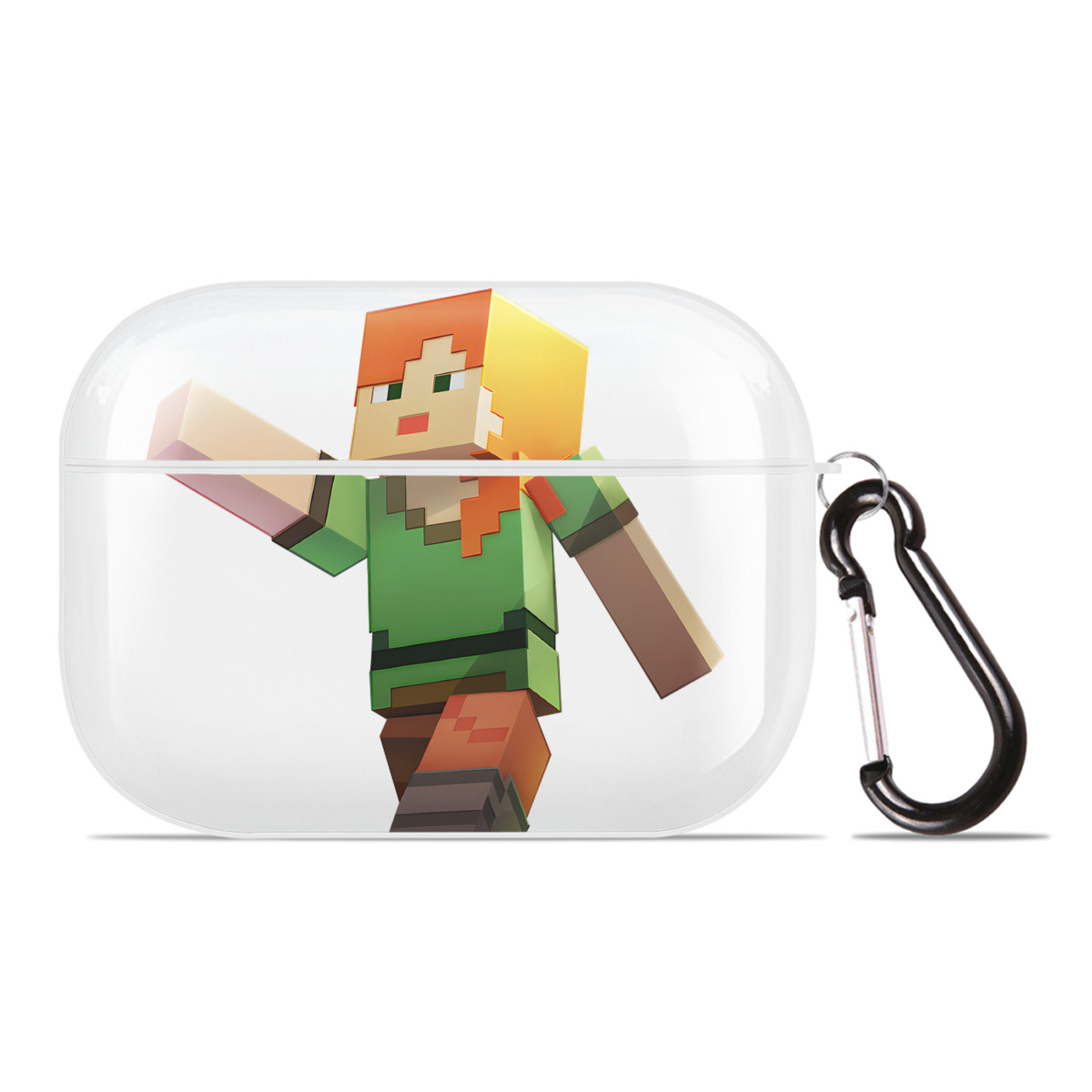 （画像用） マインクラフト ブロックの世界 Minecraft MC Block world 【AirPods Pro用】ハードシェル保護ケース 耐衝撃・防指紋・カラビナ付き商品仕様