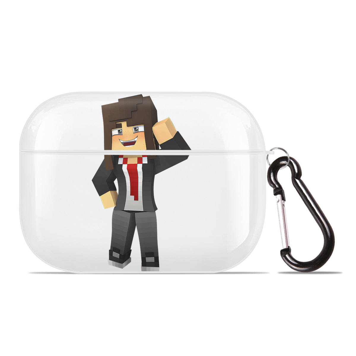 （画像用） マインクラフト ブロックの世界 Minecraft MC Block world 【AirPods Pro用】ハードシェル保護ケース 耐衝撃・防指紋・カラビナ付き商品仕様