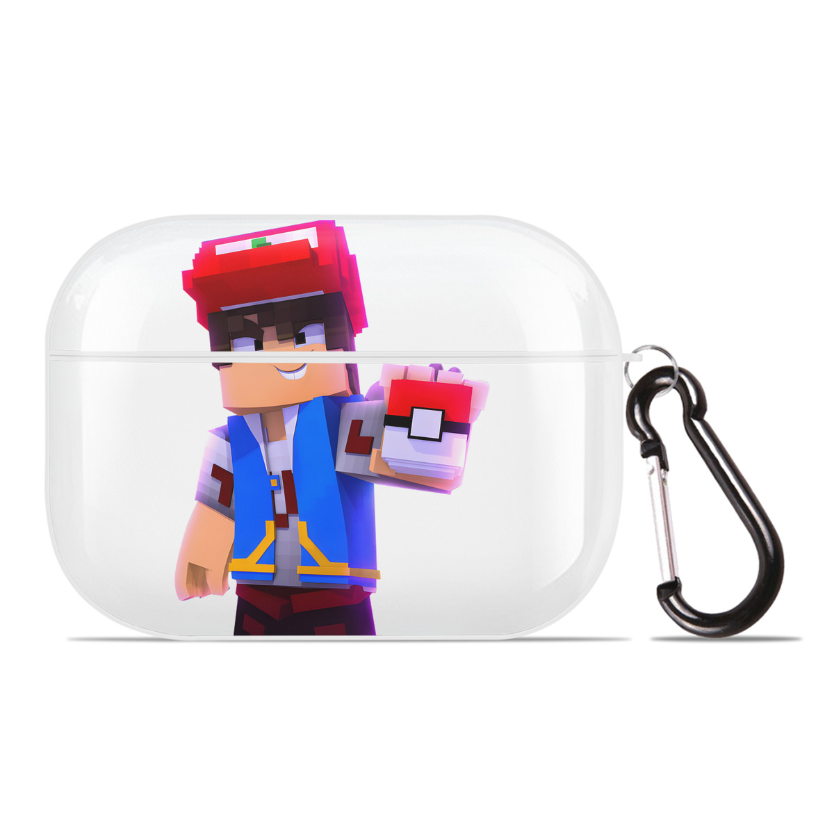 （画像用） マインクラフト ブロックの世界 Minecraft MC Block world 【AirPods Pro用】ハードシェル保護ケース 耐衝撃・防指紋・カラビナ付き商品仕様