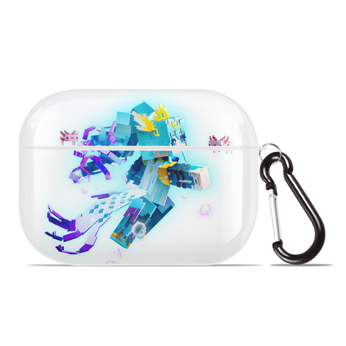 （画像用） マインクラフト ブロックの世界 Minecraft MC Block world 【AirPods Pro用】ハードシェル保護ケース 耐衝撃・防指紋・カラビナ付き商品仕様