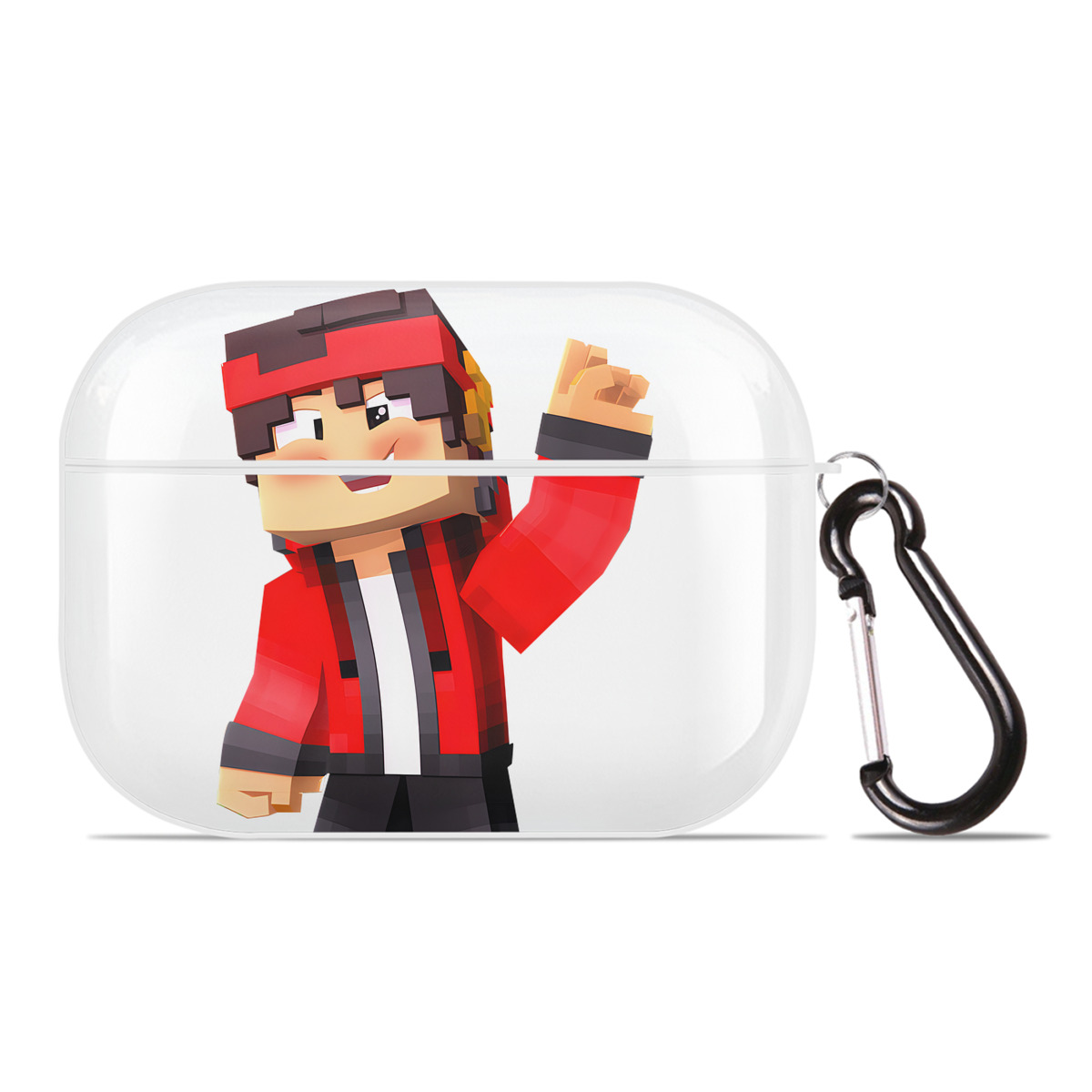 （画像用） マインクラフト ブロックの世界 Minecraft MC Block world 【AirPods Pro用】ハードシェル保護ケース 耐衝撃・防指紋・カラビナ付き商品仕様