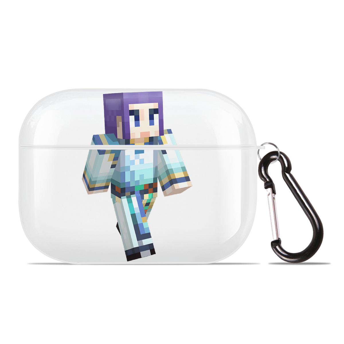 （画像用） マインクラフト ブロックの世界 Minecraft MC Block world 【AirPods Pro用】ハードシェル保護ケース 耐衝撃・防指紋・カラビナ付き商品仕様