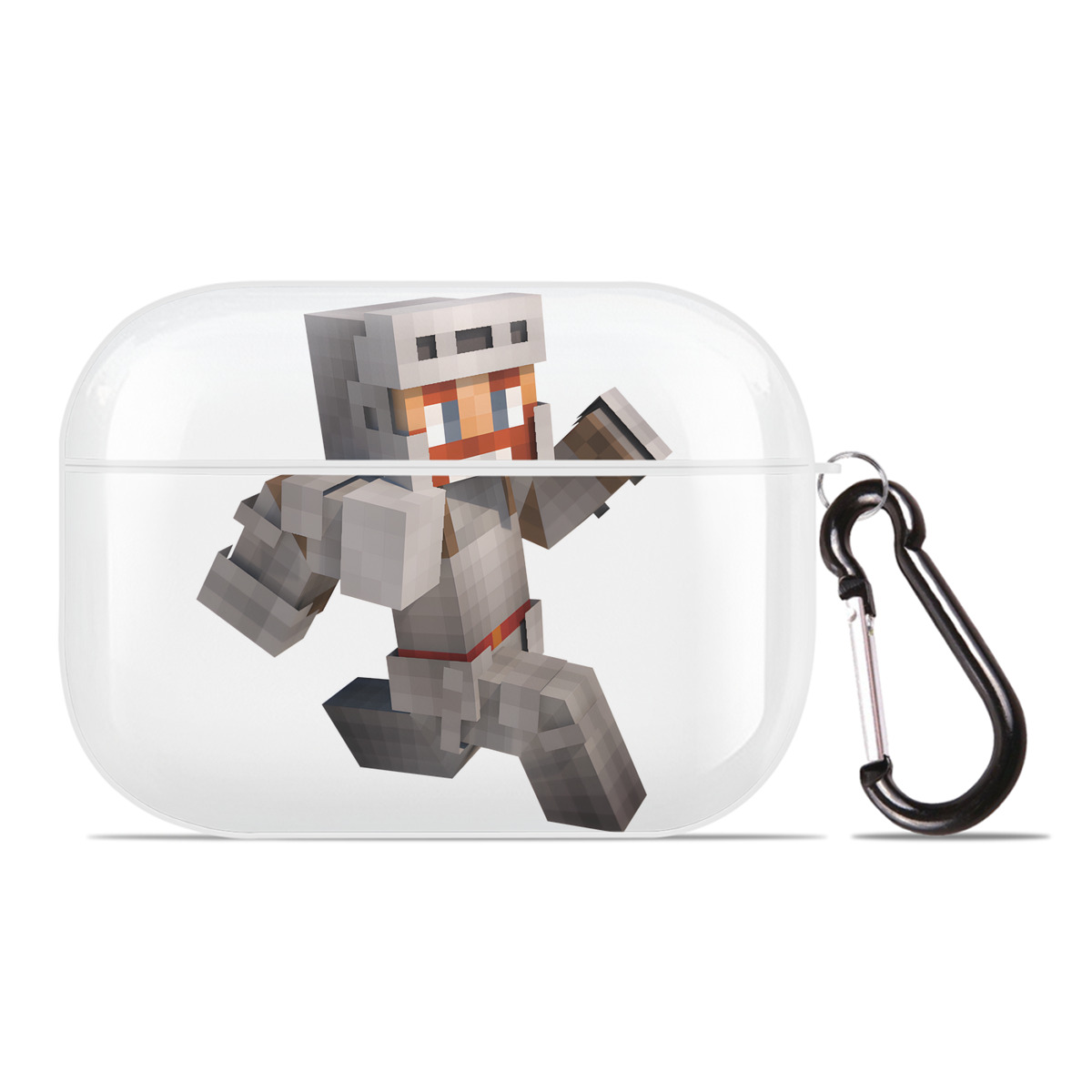 （画像用） マインクラフト ブロックの世界 Minecraft MC Block world 【AirPods Pro用】ハードシェル保護ケース 耐衝撃・防指紋・カラビナ付き商品仕様