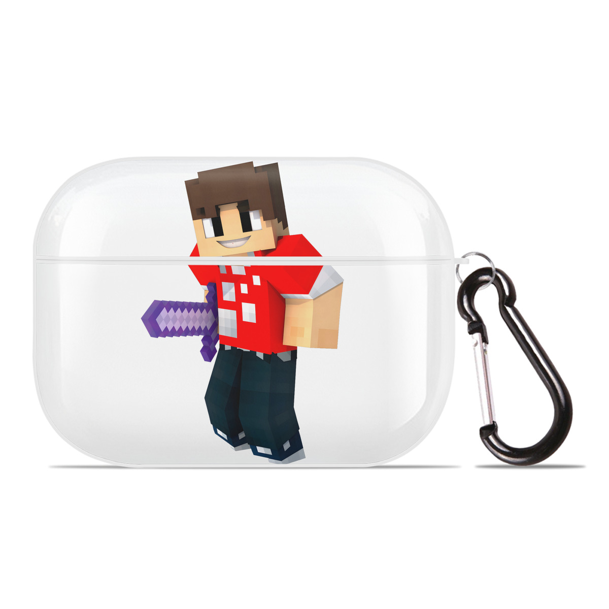 （画像用） マインクラフト ブロックの世界 Minecraft MC Block world 【AirPods Pro用】ハードシェル保護ケース 耐衝撃・防指紋・カラビナ付き商品仕様
