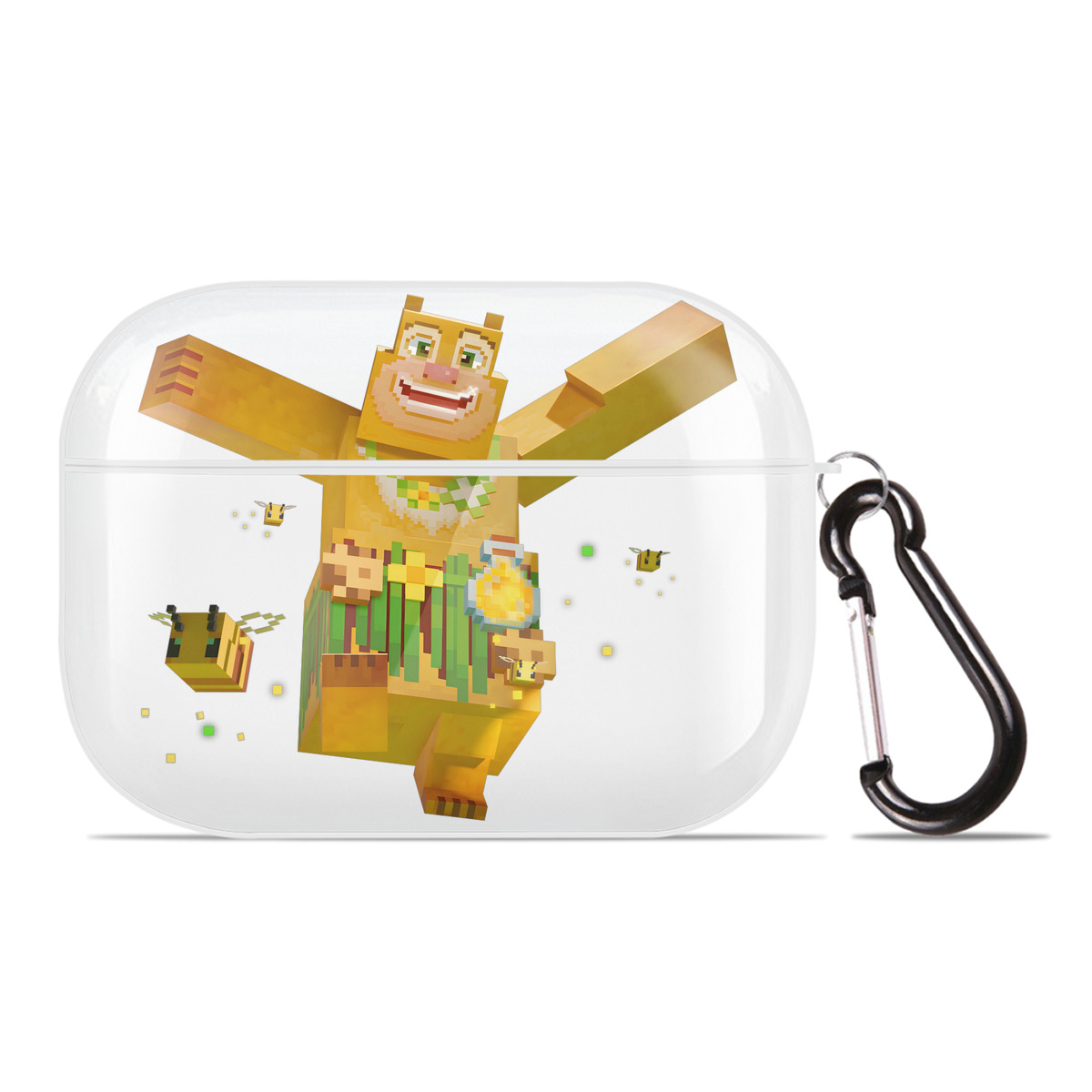 （画像用） マインクラフト ブロックの世界 Minecraft MC Block world 【AirPods Pro用】ハードシェル保護ケース 耐衝撃・防指紋・カラビナ付き商品仕様