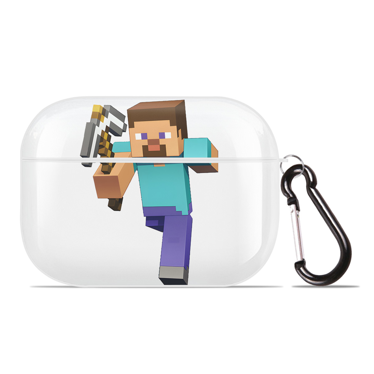（画像用） マインクラフト ブロックの世界 Minecraft MC Block world 【AirPods Pro用】ハードシェル保護ケース 耐衝撃・防指紋・カラビナ付き商品仕様