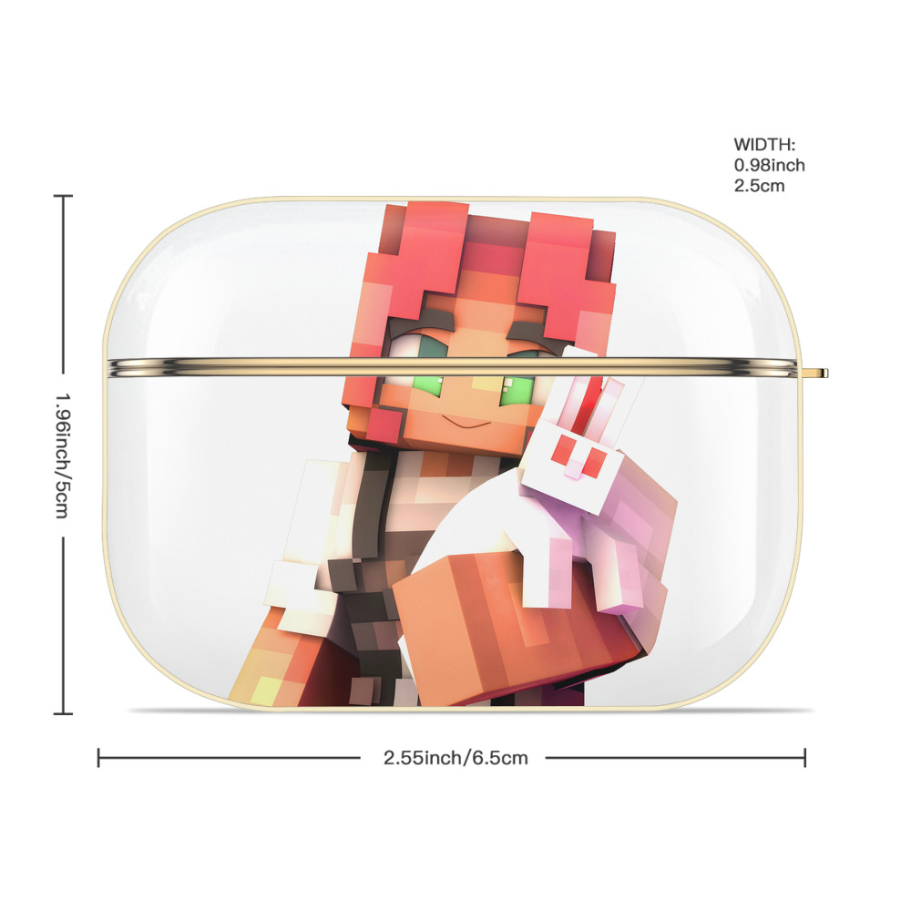 マインクラフト ブロックの世界 Minecraft MC Block world 【AirPods Pro用】ハードシェル保護ケース｜耐衝撃・防指紋・カラビナ付き商品仕様