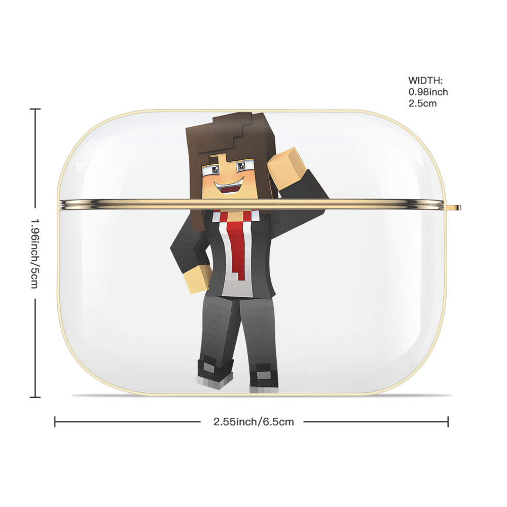 マインクラフト ブロックの世界 Minecraft MC Block world 【AirPods Pro用】ハードシェル保護ケース｜耐衝撃・防指紋・カラビナ付き商品仕様