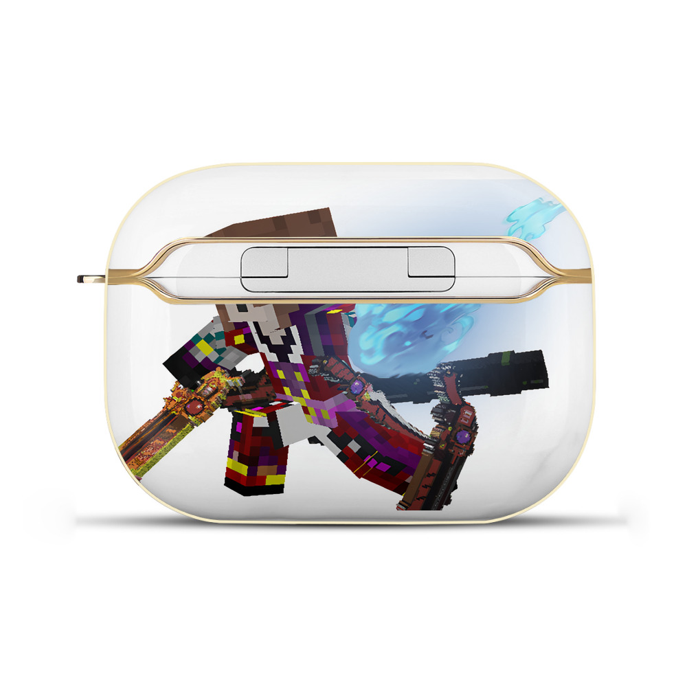 （画像用） マインクラフト ブロックの世界 Minecraft MC Block world 【AirPods Pro用】ハードシェル保護ケース｜耐衝撃・防指紋・カラビナ付き商品仕様