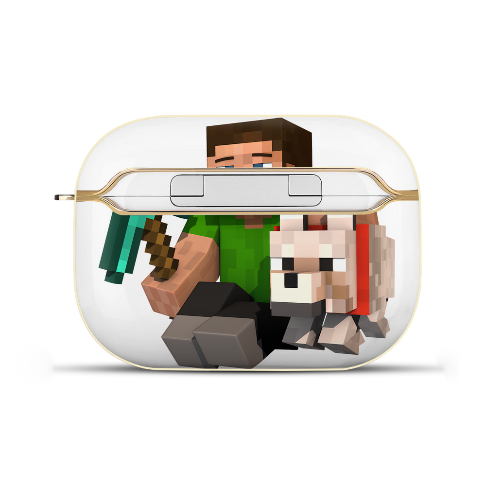 （画像用） マインクラフト ブロックの世界 Minecraft MC Block world 【AirPods Pro用】ハードシェル保護ケース｜耐衝撃・防指紋・カラビナ付き商品仕様