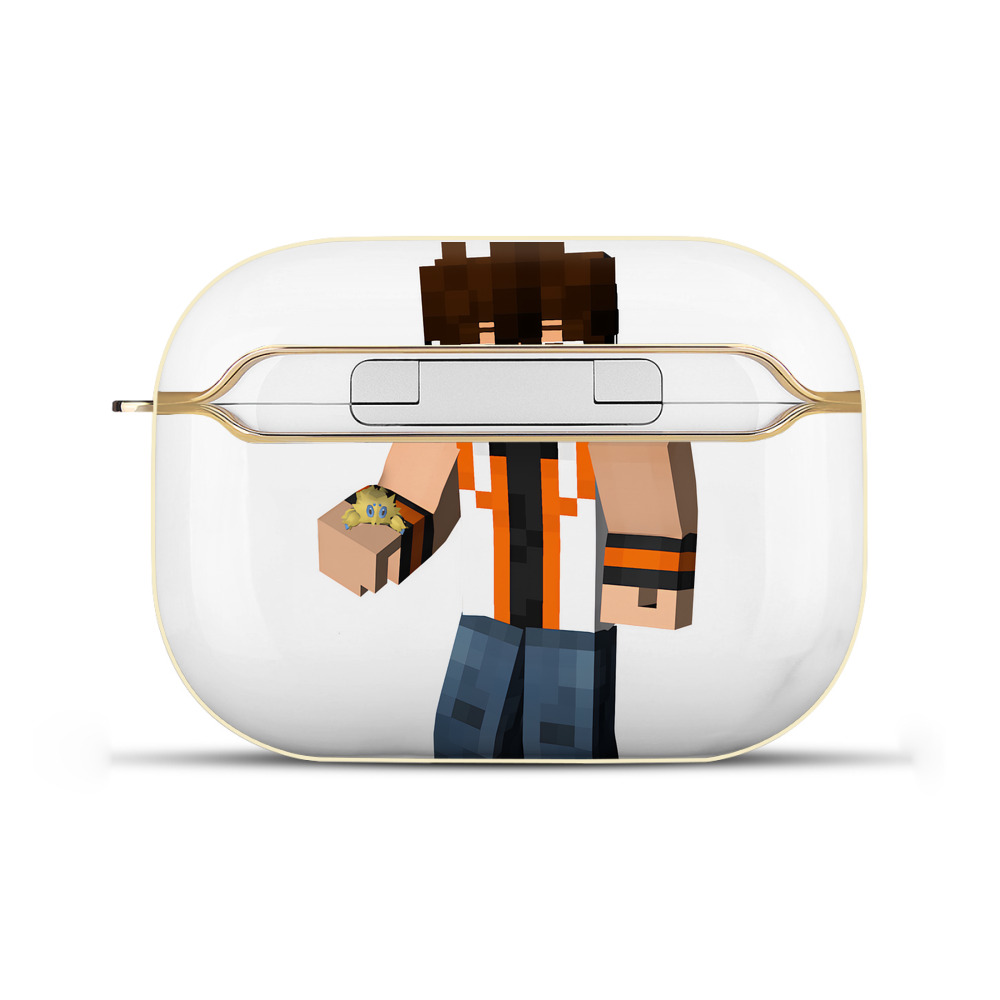 （画像用） マインクラフト ブロックの世界 Minecraft MC Block world 【AirPods Pro用】ハードシェル保護ケース｜耐衝撃・防指紋・カラビナ付き商品仕様