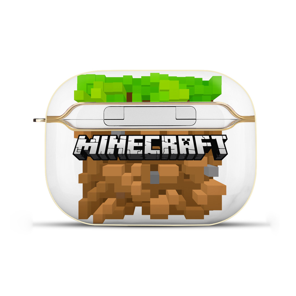 （画像用） マインクラフト ブロックの世界 Minecraft MC Block world 【AirPods Pro用】ハードシェル保護ケース｜耐衝撃・防指紋・カラビナ付き商品仕様