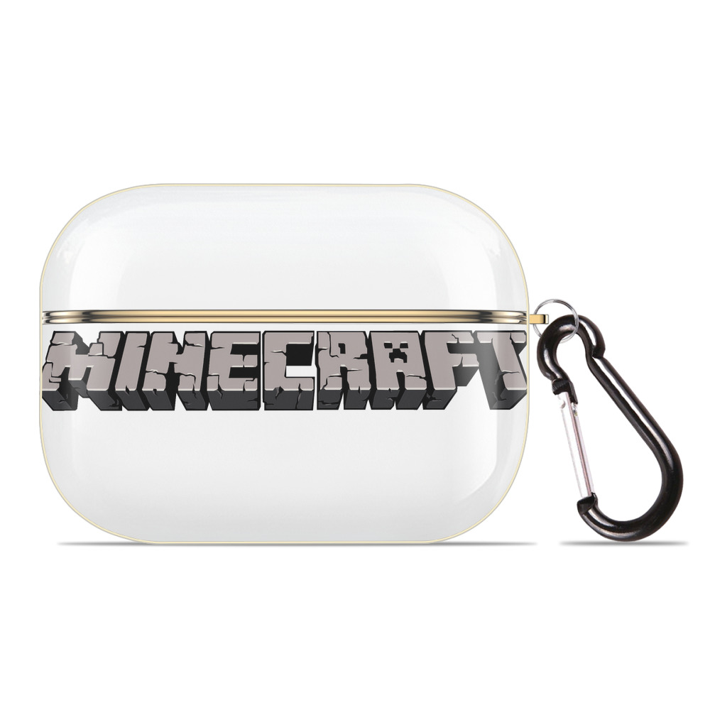 （画像用） マインクラフト ブロックの世界 Minecraft MC Block world 【AirPods Pro用】ハードシェル保護ケース｜耐衝撃・防指紋・カラビナ付き商品仕様