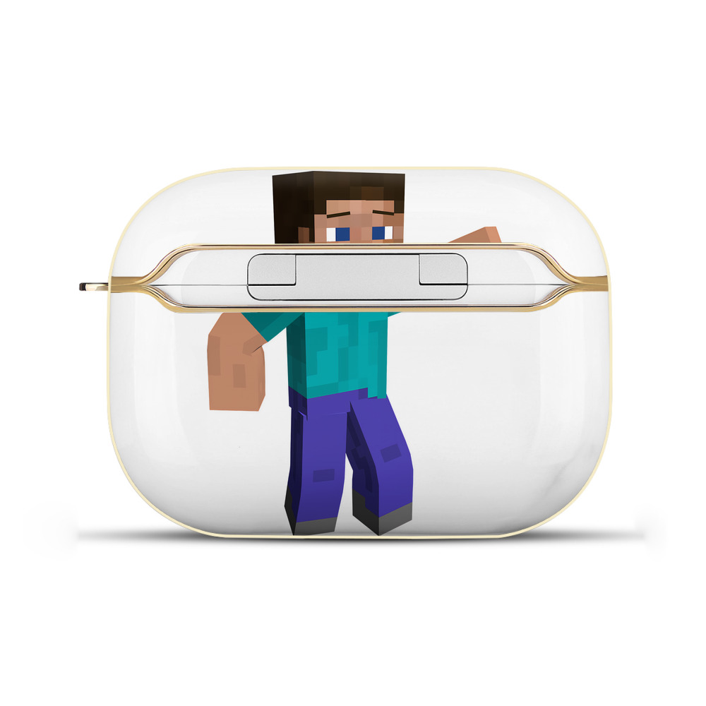 （画像用） マインクラフト ブロックの世界 Minecraft MC Block world 【AirPods Pro用】ハードシェル保護ケース｜耐衝撃・防指紋・カラビナ付き商品仕様