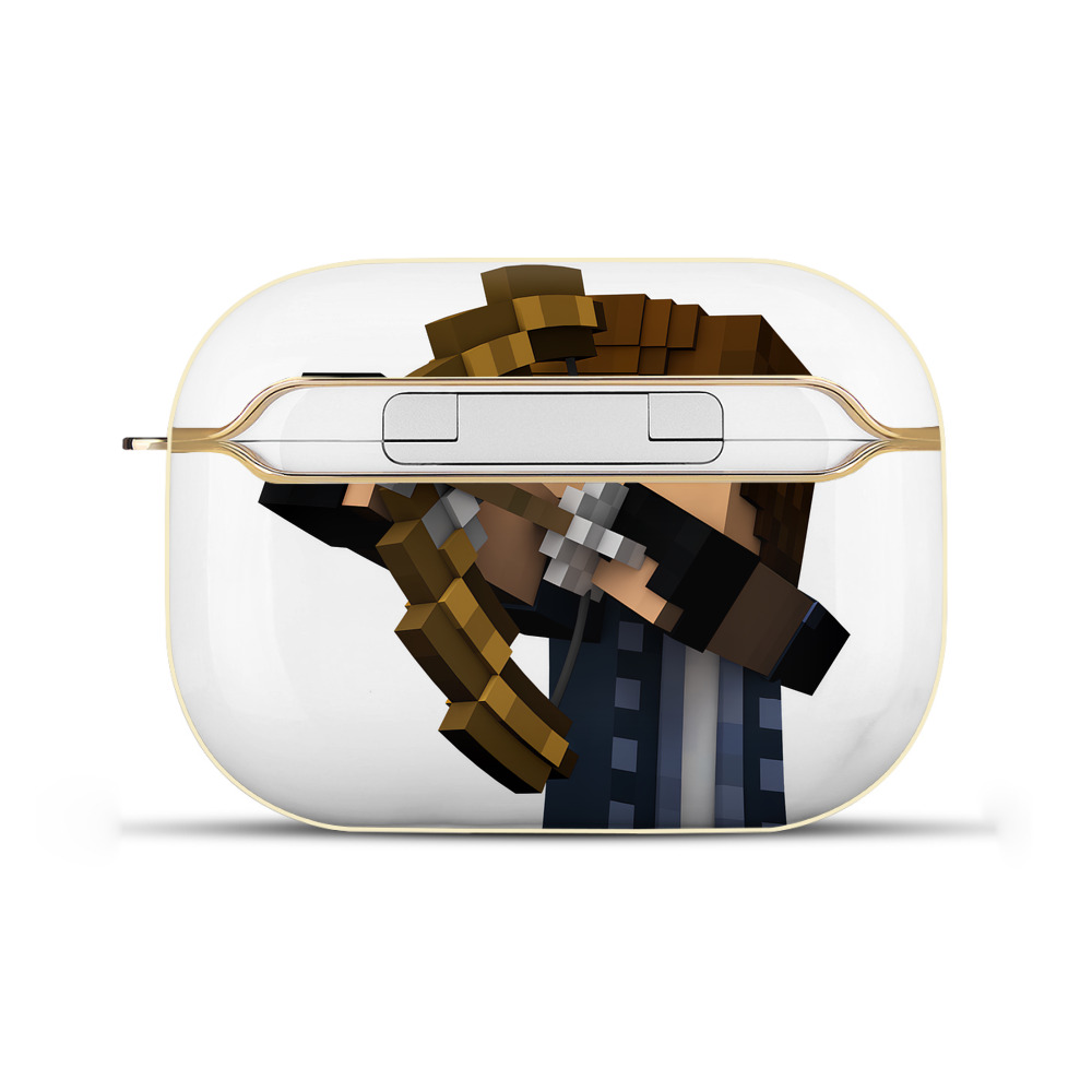 （画像用） マインクラフト ブロックの世界 Minecraft MC Block world 【AirPods Pro用】ハードシェル保護ケース｜耐衝撃・防指紋・カラビナ付き商品仕様