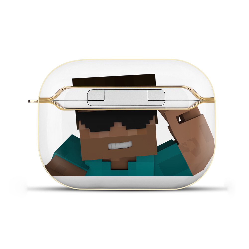 （画像用） マインクラフト ブロックの世界 Minecraft MC Block world 【AirPods Pro用】ハードシェル保護ケース｜耐衝撃・防指紋・カラビナ付き商品仕様