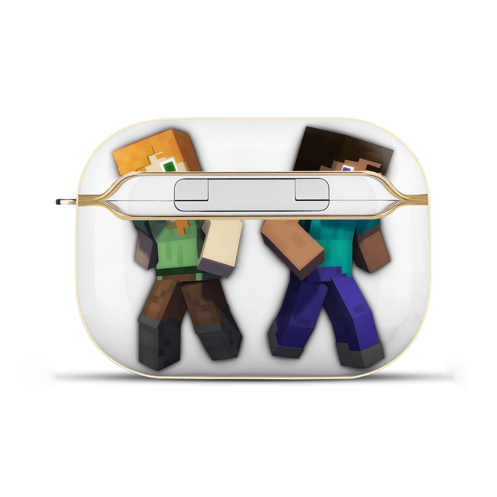 （画像用） マインクラフト ブロックの世界 Minecraft MC Block world 【AirPods Pro用】ハードシェル保護ケース｜耐衝撃・防指紋・カラビナ付き商品仕様