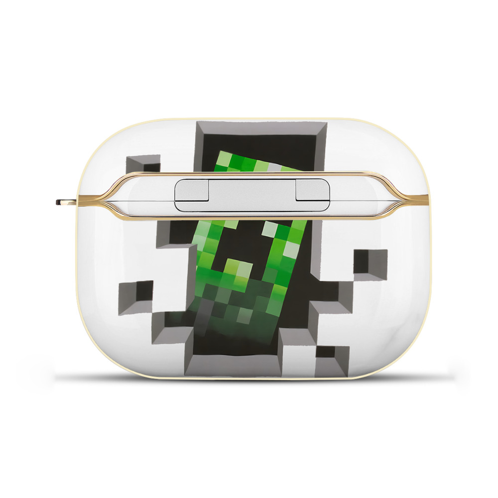 （画像用） マインクラフト ブロックの世界 Minecraft MC Block world 【AirPods Pro用】ハードシェル保護ケース｜耐衝撃・防指紋・カラビナ付き商品仕様