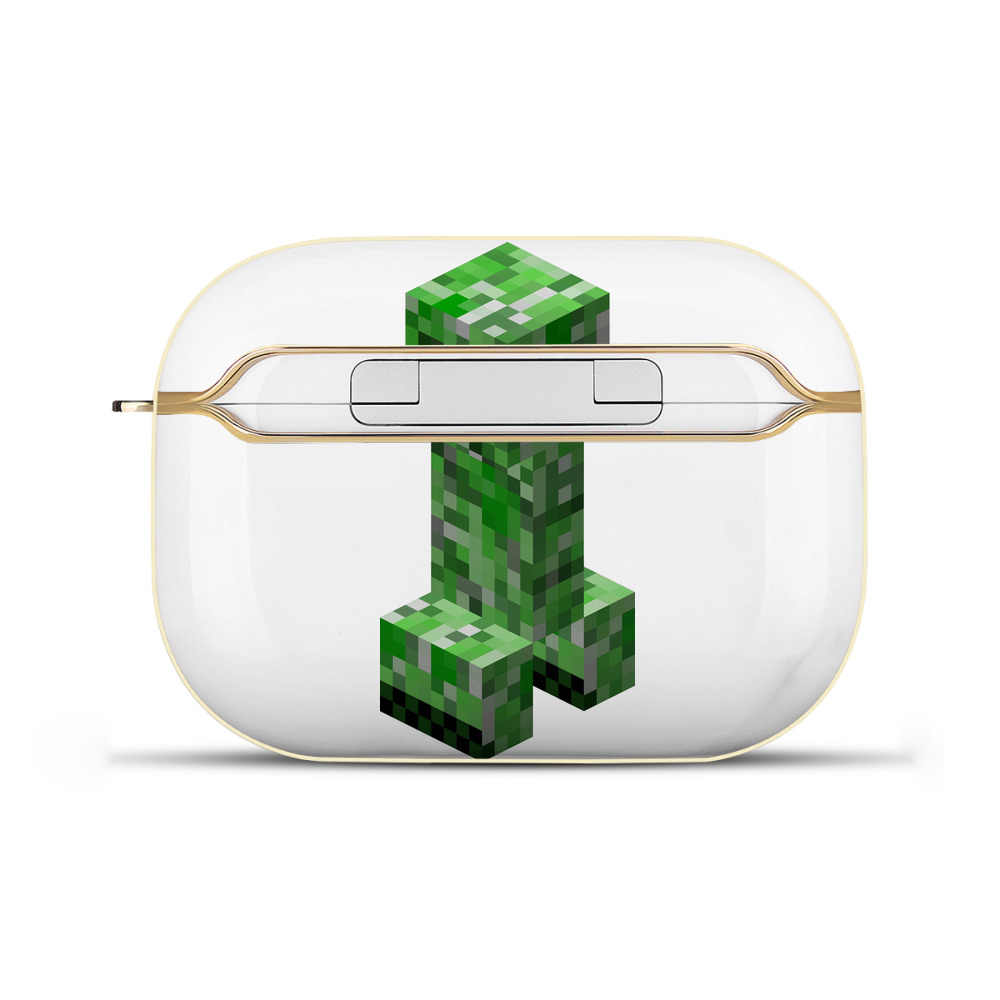 （画像用） マインクラフト ブロックの世界 Minecraft MC Block world 【AirPods Pro用】ハードシェル保護ケース｜耐衝撃・防指紋・カラビナ付き商品仕様